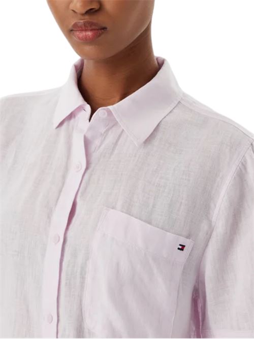 Camicia in lino a manica corta Tommy Hilfiger | WW0WW48925VQU